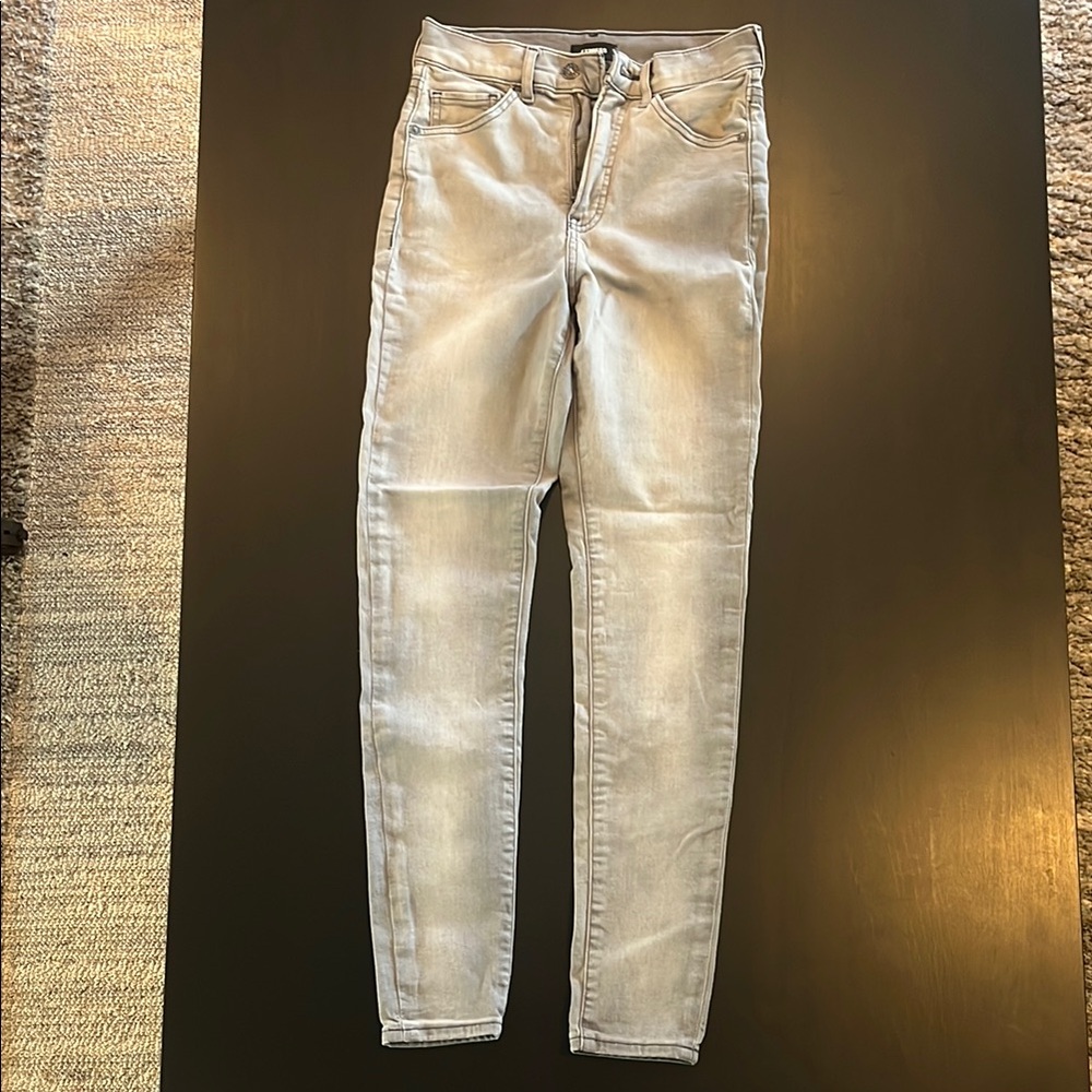 Express Gray Skinny Jeans Modern Fit